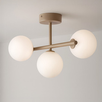 Beżowa lampa sufitowa z białymi kloszami ARDI Kaja Lighting K-5840