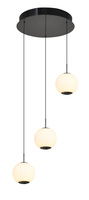 Lampa wisząca trójka okrągła LED Luberon czarny chrom Aviano Lighting 5051-305