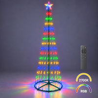 Choinka świecąca LED do domu lub ogrodu 2,5m 365LED 2700K + RGB IP44 Zielony Milagro Eko-Light EKSW2742