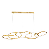 Lampa wisząca złota ANNELI elegancka - nieregularna forma 80 cm – designerska lampa salonu i jadalni LED 3000K Candellux Studio 34-35646