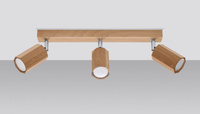 Lampa sufitowa oprawa ZEKE 3 dąb Sollux Lighting SL.1030