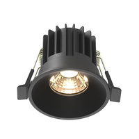 Okragłe czarne oczko podtynkowe o średnicy 6cm LED 3000K Round DL058-7W3K-B Maytoni