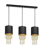 Lampa wisząca potrójna ALMERIA BLACK/GOLD Milagro MLP6440