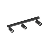 Potrójna czarna lampa sufitowa listwa AMIS BLACK 3xGU10 Tk Lighting 10634