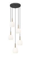 Lampa wisząca pięć szklanych kloszy CALVO 5xG9 Zuma Line P0076-05G-P7AA