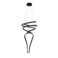 Designerska lampa wisząca LED w kształcie spirali ściemnialna RIBANA 3-STEP DIMM BK AZZARDO AZ6780