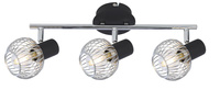 OSLO LAMPA SUFITOWA LISTWA 3X40W E14 CZARNY/CHROM Candellux 93-61850