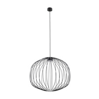 Czarna druciana lampa wisząca o średnicy 58cm SPHERA M BLACK 1XGX53 Tk Lighting 11304