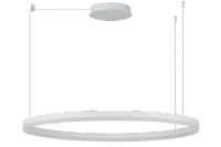 Lampa wisząca duży okrąg w kolorze białym 100cm HALO PENDANT 100 CCT DIMM WH + REMOTE CONTROL AZZARDO AZ6477 sterowana pilotem