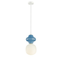 Lampa wisząca ceramiczna niebieska 1xE14 Latera Italux PND-94331-1L-BLU