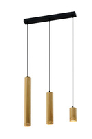 Tubo lampa wisząca czarny 3x25w gu10 klosz mix drewniany Candellux 33-79114
