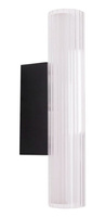 KINKIET SZKLANY FAYETTE 31CM z czarnym wykończeniem 6W IP44 3000K CZARNY MAXLIGHT W0363 