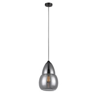 Lampa wisząca Tesa chromowa z jednym szklanym kloszem 1xE27 Italux MDM2358/1A