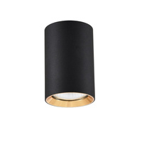Tuba natynkowa Manacor 9 cm czarno - złota 1xGU10 Light Prestige LP-232/1D - 90 BK/GD
