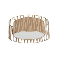 Plafon sufitowy wykonany z juty o średnicy 50cm HARMONY SABIA JUTA 4XE27 Tk Lighting 11464