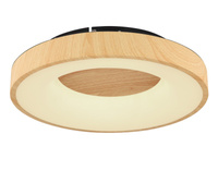 Lampa sufitowa JOLLI LED 40cm Globo imitacja drewna 41758-30 sterowana pilotem