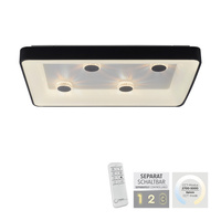 Duży nowoczesny prostokątny plafon LED 90cm x 60cm sterowany pilotem VERTIGO Just Light 14385-18