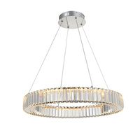 Kryształowy okrąg 60cm w kolorze chrom SPARK PENDANT 60 DIMM CH AZZARDO AZ5789