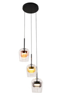 Lampa wisząća potrójna szklane podwójne klosze GLAXI 3xGX53 Candellux Studio 33-50427