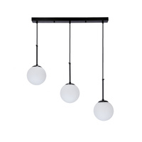 Pompei lampa wisząca czarny 3x40w e27 klosz biały Candellux 33-09609