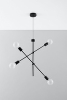 Lampa wisząca CONCEPT metalowa czarna Sollux Lighting SL.0712