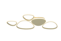 Designerska lampa sufitowa LED 3000K 5 nieregularnych ringów w kolorze beżowym HURON Zuma Line 2023519C5A-BE