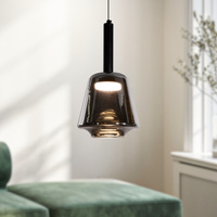 Lampa wisząca czarna z dymionym szkłem BUENO Candellux Studio 31-50441
