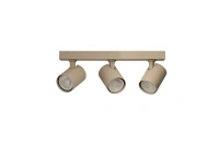 Lampa sufitowa typu spot 3 regulowane reflektory cylindryczne na listwie w kolorze beżowym EXO 3 LINE 40 BEIGE Azzardo AZ7221