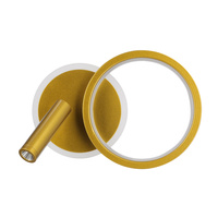 MONET lampa kinkiet koło złoty 18W LED 3000K klosz biały Candellux 22-35677