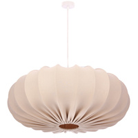Lampa wisząca skandynawska z abażurem beżowym frappe 66 cm do salonu i jadalni CAFEE 1xE27 Candellux Studio 31-39231
