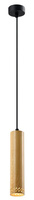 Tubo lampa wisząca czarny 1x25w gu10 klosz 25cm drewniany Candellux 31-78582