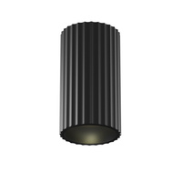 Ryflowany spot punktowy w kolorze czarnym 1xGU10 Calipso C106CL-01-GU10-B Maytoni