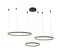 Lampa wisząca czarna HALO PENDANT 100+80+60 LED AZzardo AZ4975 sterowana pilotem