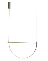 Designerska złota lampa wisząca z pojedynczym łukiem Victoria 30W LED 3000K Maxlight P0687