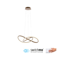 Lampa wisząca LED zawijana w kolorze matowego mosiądzu MARIA z funkcją SwitchMo Just Light 15402-60