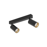 Podwójna oprawa natynkowa z ruchomymi tubami AMIS BLACK 2xGU10 Tk Lighting 10633