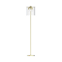 Lampa podłogowa złota z przezroczystym kloszem NIRA 3xE14 Zuma Line ML3523-3-EGN