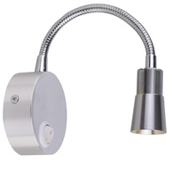 DINO KINKIET 3W LED CHROM/ALUMINIUM KLOSZ STOŻEK Candellux 21-43689