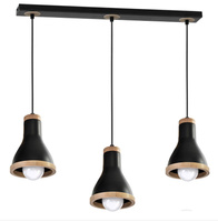 Lampa wisząca HOLLY BLACK WOOD Milagro MLP6256