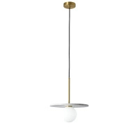 Lampa wisząca marmur +szkło Bilo III 1xG9 biały PL0136-WH Yaskr