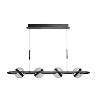 Lampa wisząca z czterema szklanymi kloszami ASTRID PENDANT BK AZZARDO AZ6892