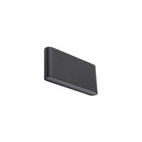 Płaski kinkiet elewacyjny czarny 17,5x9cm światło góra dół LED 3000K SEMI LED M Nowodvorski 11364