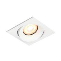 Ruchome białe kwadratowe oczko wpuszczane 1xGU10 Ponar Italux DL-26451-GU10-WH