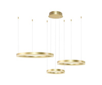 Lampa wisząca złota HALO PENDANT 80+60+40 LED AZzardo AZ4973 sterowana pilotem