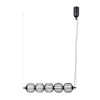 Lampa wisząca Pedro czarna LED 3000K Italux PND-34405-5-BK