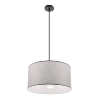 Lampa wisząca z abażurem w kolorze szarym o średnicy 40cm SHANTI 1xE27 Candellux Studio 31-38678