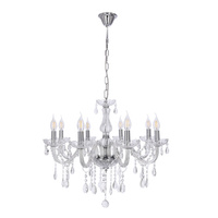 Cristallo lampa wisząca chromowy 8x40W E14 transparentny Candellux 38-30337