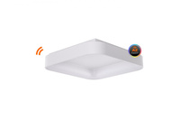 Kwadratowy biały plafon 80cm sterowany pilotem SOLVENT S TOP 80 CCT SMART WH + REMOTE CONTROL AZZARDO AZ4009