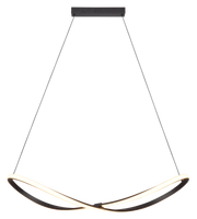 Lampa wisząca czarna LED przypominająca symbol nieskończoności ROSENTRA Zuma Line P241060001