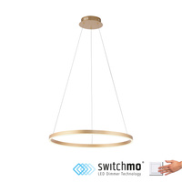 Ring wiszący w kolorze matowego mosiądzu o średnicy 58cm RITUS LED 3000K z funkcją SwitchMo Just Light 15394-60